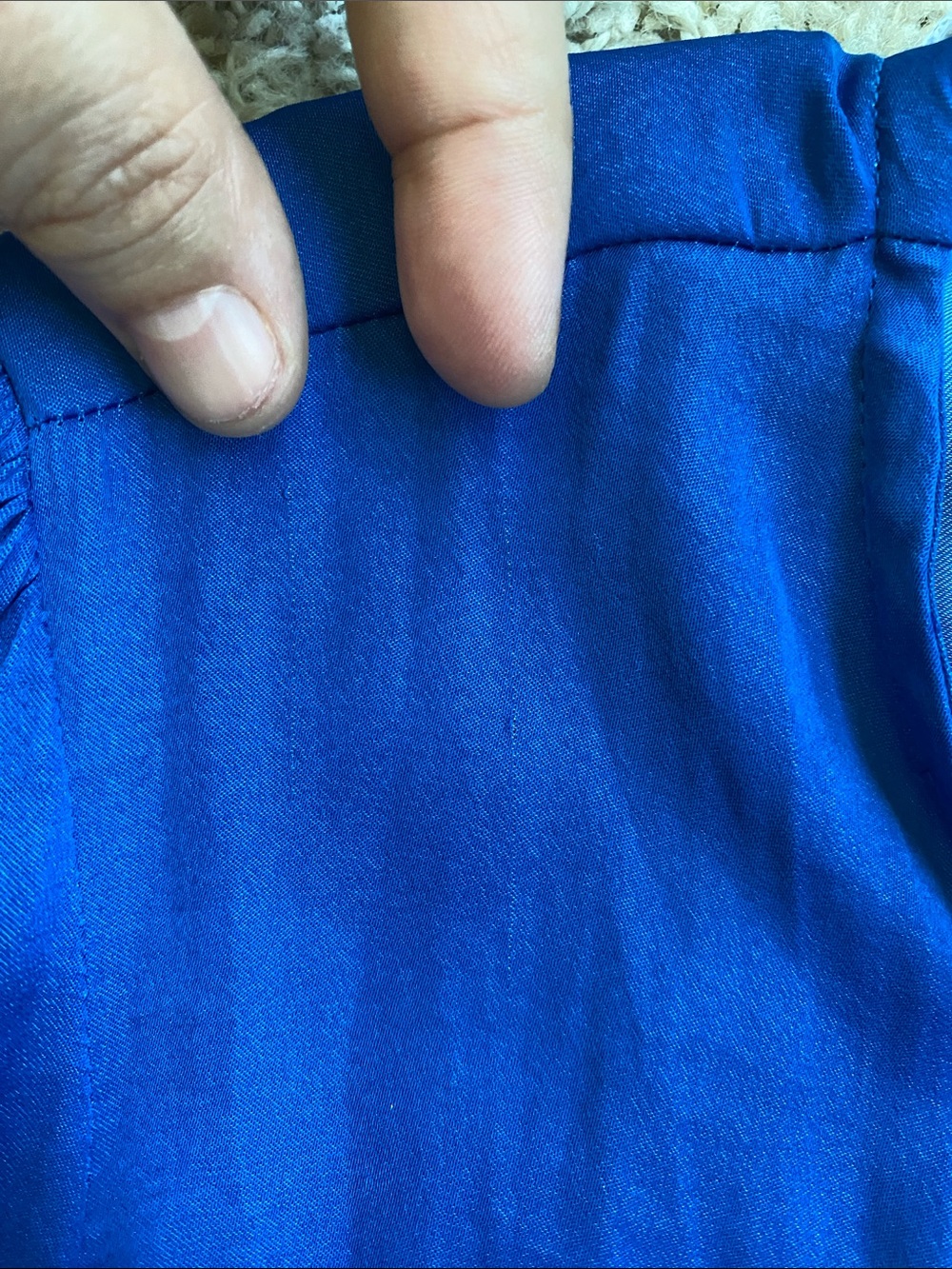 Vince Camuto Blue Ruffle Sleeve Wrap-Style Blouse - Picture 13 of 13